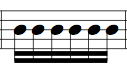 rhythm notation inner beam not non broken