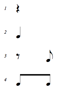 Complete Rhythms cheat sheet for Quarter Note with 8th Notes