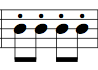 rhythm notation staccato